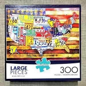 Buffalo Games Road Trip License Plates Large Format 300 Pieces Puzzle